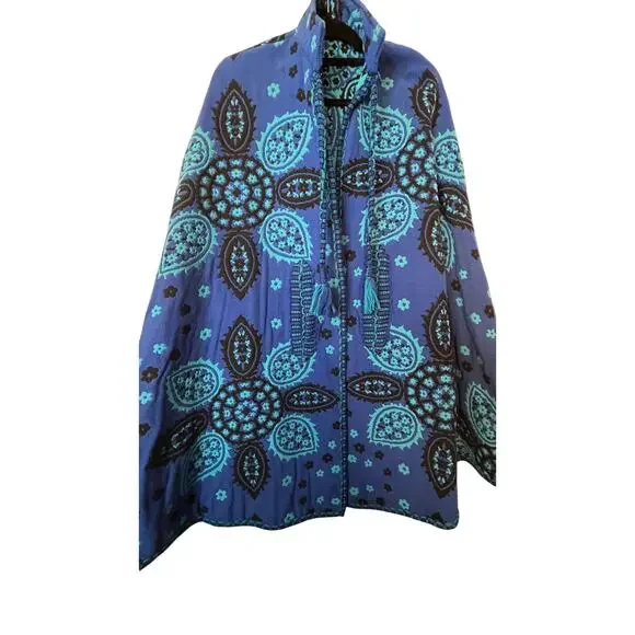 #1010 24WM | Arvi Vintage Tapestry Poncho Cape Shawl  One Size - Picture 6 of 9